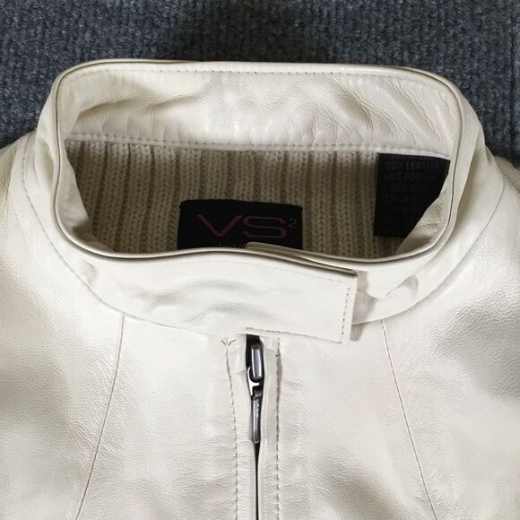 VS2 by Vakko leather and wool sweater jacket ladies size small - Picture 8 of 14